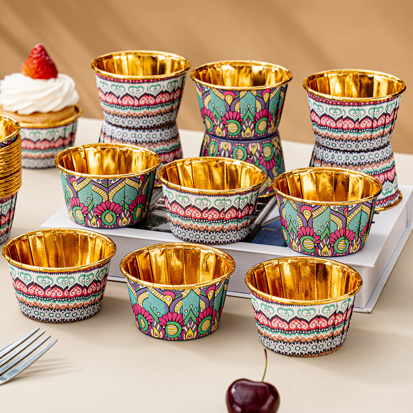 纸杯蛋糕杯子纸托烘焙模具耐高温