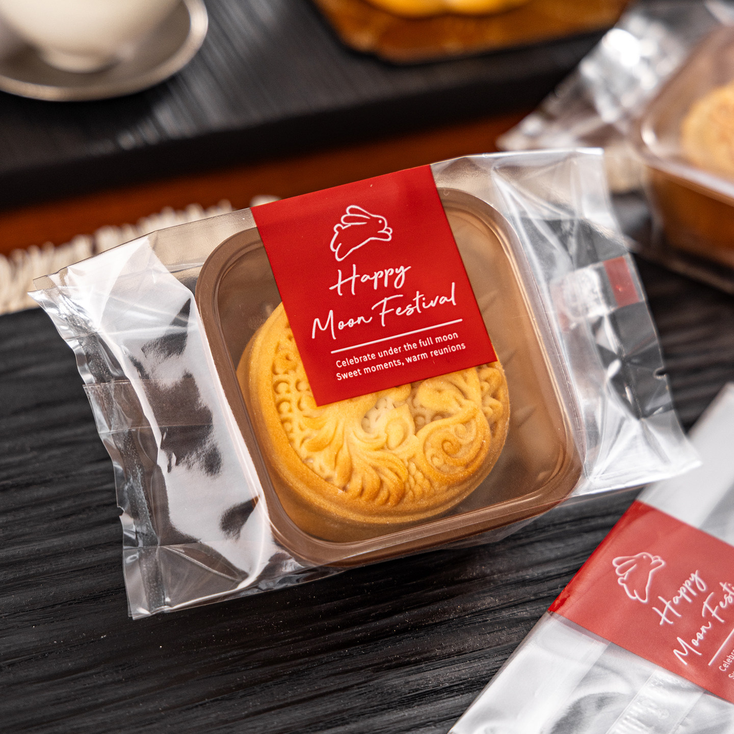 月饼包装袋带托蛋黄酥袋子50克