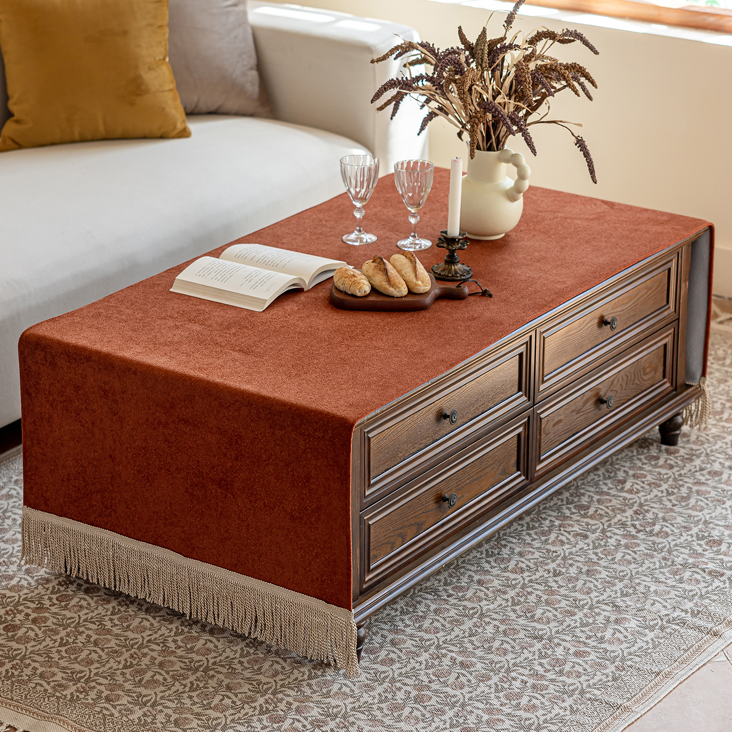 2025新款茶几桌布高端家用雪尼尔