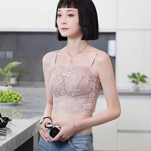 薄款 维多利亚蕾丝美背抹胸内衣女大胸显小防下垂收副乳大码 文胸罩