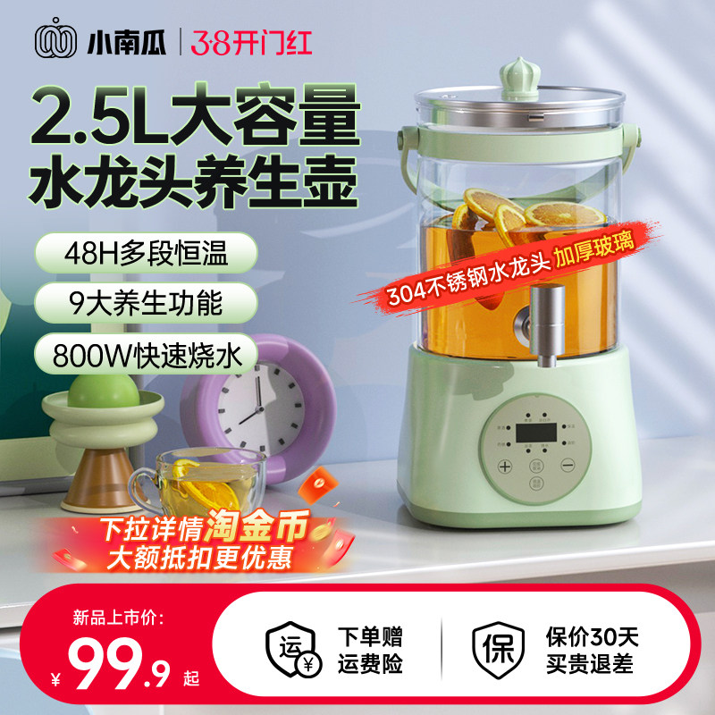 小南瓜水龙头养生壶家用多功能大容量办公室保温花茶煮茶器2025新