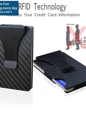 Carbon Wallet Business Card Holder Billfolds for Men Women
