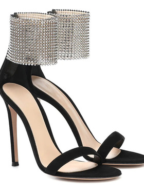 Diamond women high heels sandals big size 43水钻高跟鞋大码女