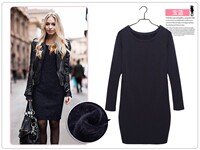 Clothes Women Dress 2019 Autumn Winter thick velvet Dresses