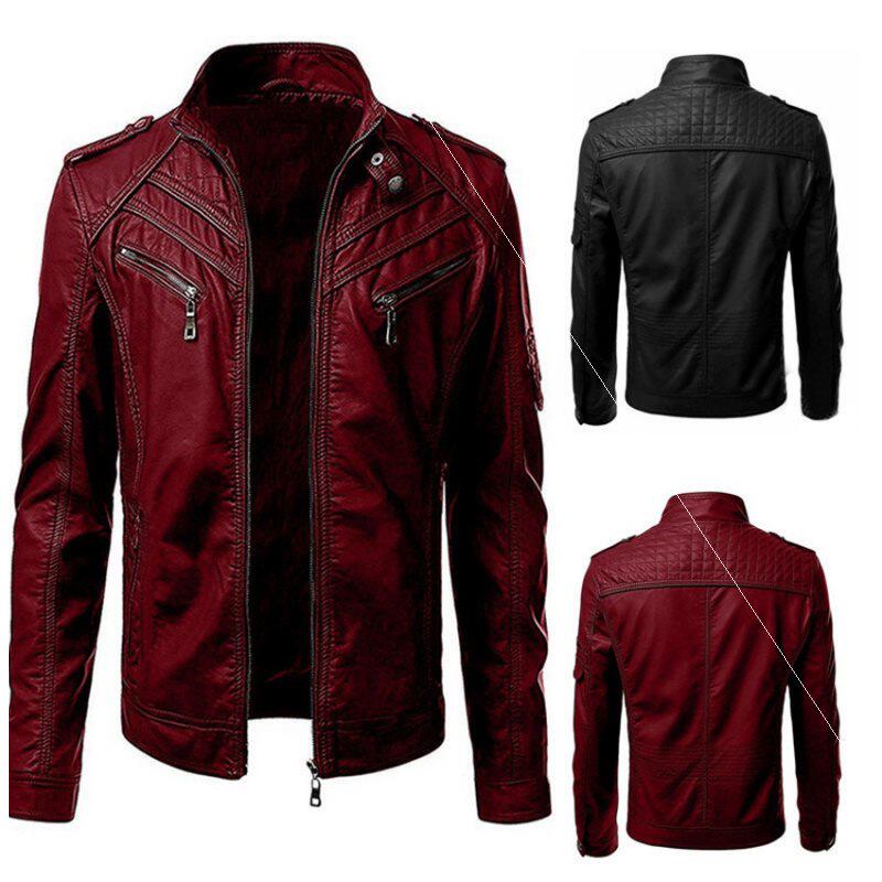 Men Real Leather Jacket Removable Hood winter coat Jackets