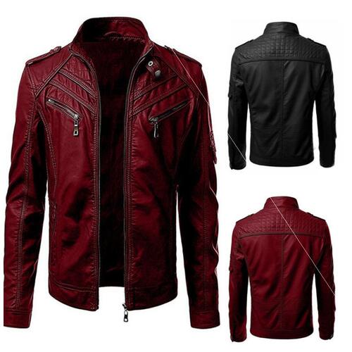 Men Real Leather Jacket Removable Hood winter coat Jackets
