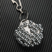 普雷萨斯 弹弓强磁吊坠挂件吸钢珠超强力磁铁弹工钢球挂坠钥匙扣