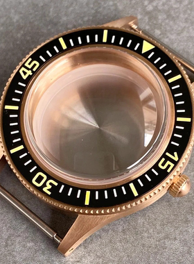 真铜五十寻表壳适用于NH34 NH35 NH36 ETA2824 PT5000 拱形蓝宝石