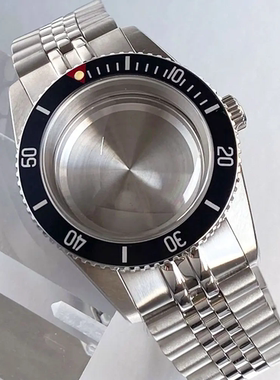 ETA2824 NH35 手表表壳38mm蓝宝石红三角表圈钢带潜水表壳旋转圈