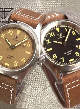 36mm飞行员加州面NH35 PT5000潜水自动机械男士腕表蓝宝石礼物