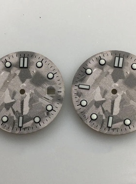 ETA2824 NH35 31mm陨石灰面无标表盘适合miyota MINGZHU 机芯