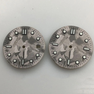 ETA2824 NH35 31mm陨石灰面无标表盘适合miyota MINGZHU 机芯