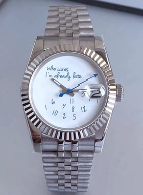 NH35 PT手表不锈钢男生腕表36mm 39mm自动表蓝字白盘五珠链表带