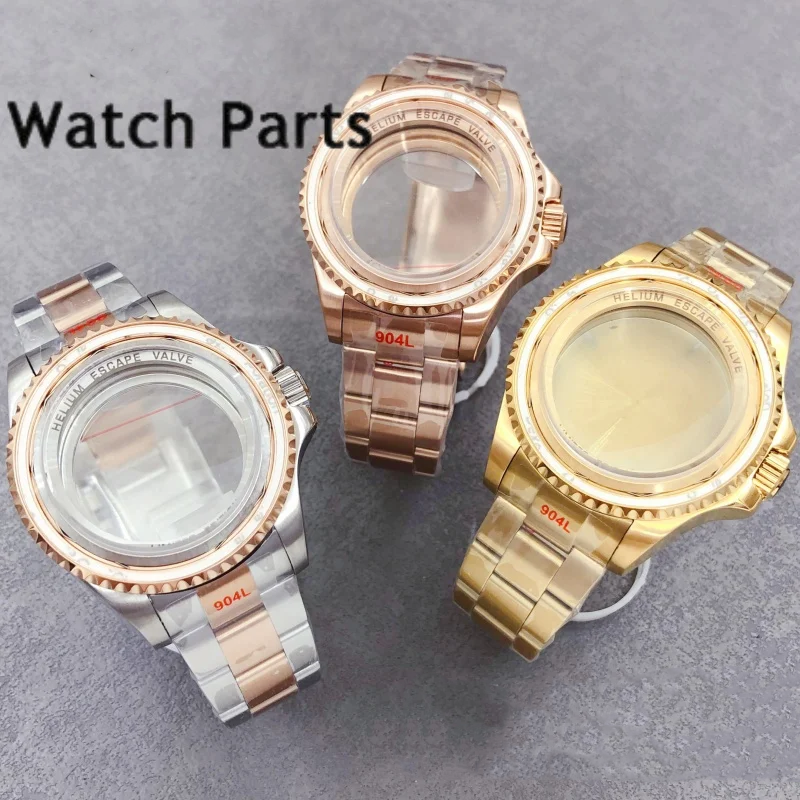 ETA2824 NH MIYOTA 鬼王手表表壳金色黑色透底100米防水904L钢带