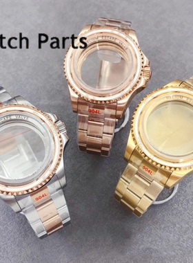 ETA2824 NH MIYOTA 鬼王手表表壳金色黑色透底100米防水904L钢带