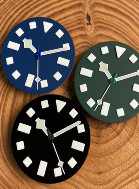 ETA2824 NH35 29mm表盘无标字面适合土豆表壳绿夜光无日历雪花针