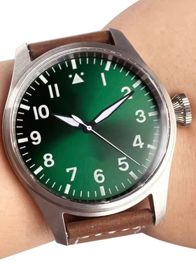 NH35 PT5000 43mm大飞行员机械手表洋葱把头蓝宝石玻璃防水透底