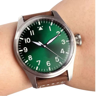 NH35 PT5000 43mm大飞行员机械手表洋葱把头蓝宝石玻璃防水透底