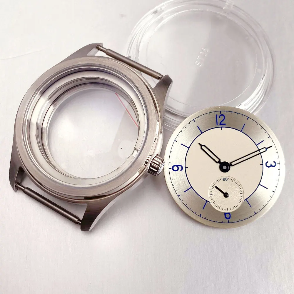 ST1701 38mm表壳31mm表盘透底后盖表配件改装