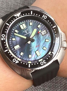 日本NH35大鲍鱼贝母潜水机械腕表男士女士蓝宝石Tandorio国产SRPD