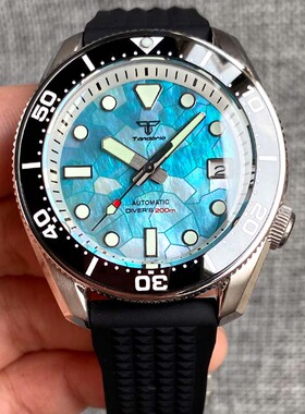 NH35贝母表盘潜水机械手表腕表男3.8SBDX001海洋大表盘Tandorio