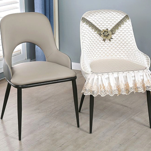 2026夹棉加厚防滑弧形椅子套罩高级感坐垫镂空靠背扶手餐桌板凳座