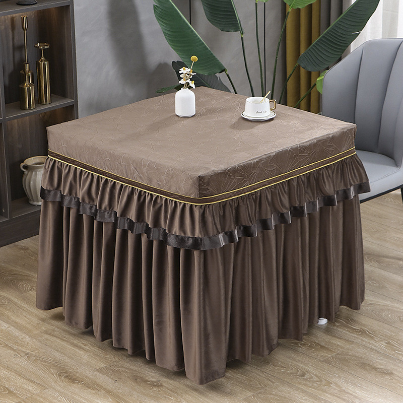 高级感烤火桌子罩套2026取暖麻将机电炉电暖桌布围罩盖正方形冬季,居家布艺,烤火罩,淘宝优惠券,粉丝福利购,淘宝优惠卷