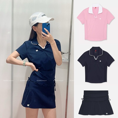 支持鉴定Wilson威尔胜女网球短袖上衣polo衫裙子短裙｜韩国直邮