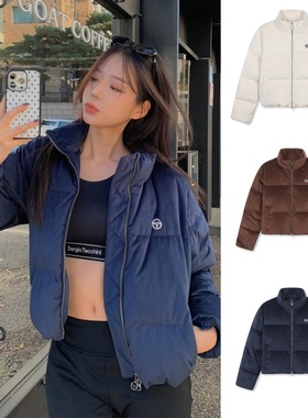 Sergio Tacchini女运动羽绒服灯芯绒短款鸭绒羽绒服359TWDJ20656