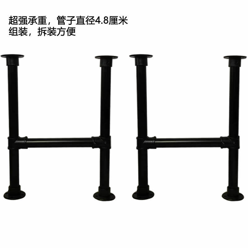 超粗超强承重加厚美式铁艺工业风格loft超大桌面用创意桌脚桌腿