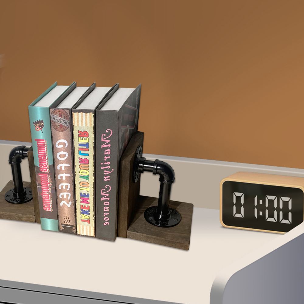 美式复古工业风格实木书立