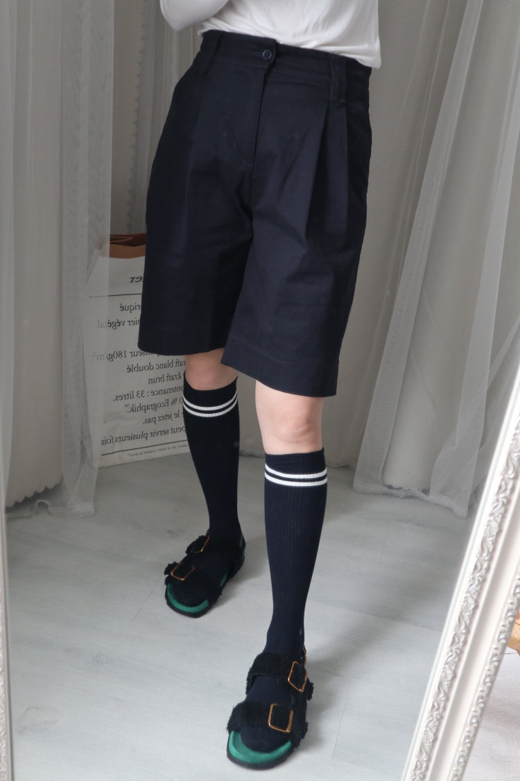 春夏西装短裤女高腰五分裤夏宽松直筒裤百搭工装裤薄款休闲裤港味