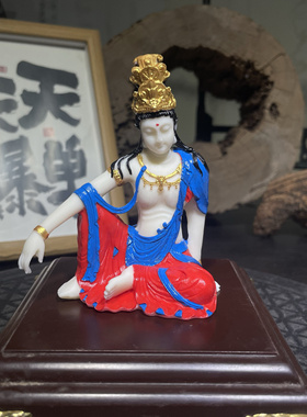 象牙果自在观音鱼缸造景茶空间博古架禅意摆件庭院装饰客厅餐厅架
