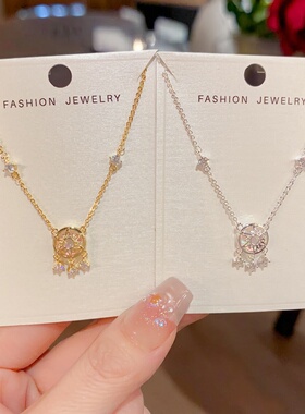 日韩百搭轻奢捕梦网流苏锁骨链