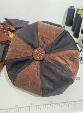 香云纱贝雷帽 真丝八角帽百搭南瓜帽新中式国风女士春款新品