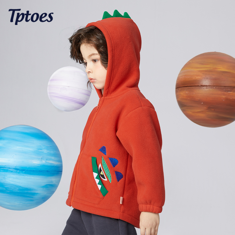 tptoes中国龙摇粒绒开衫