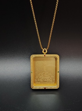 精品4*5cm唐卡盒子外壳方形嘎乌盒吊坠单双面高端手绘唐卡专用