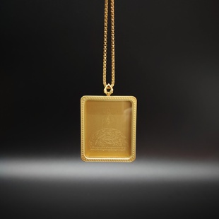 4*5cm钛钢不掉色小唐卡佛牌吊坠框空盒嘎乌盒子西藏唐卡壳民族