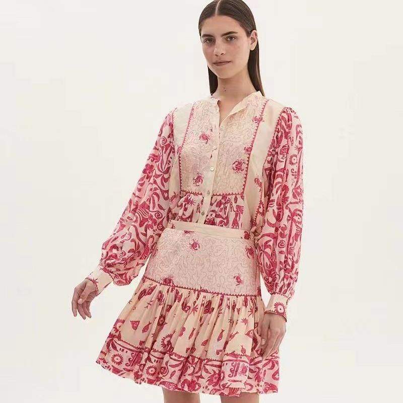 澳洲小众2023早春秋立领单排扣灯笼袖腰带收腰长款连衣裙女长袖,女装/女士精品,连衣裙,淘宝优惠券,粉丝福利购,淘宝优惠卷