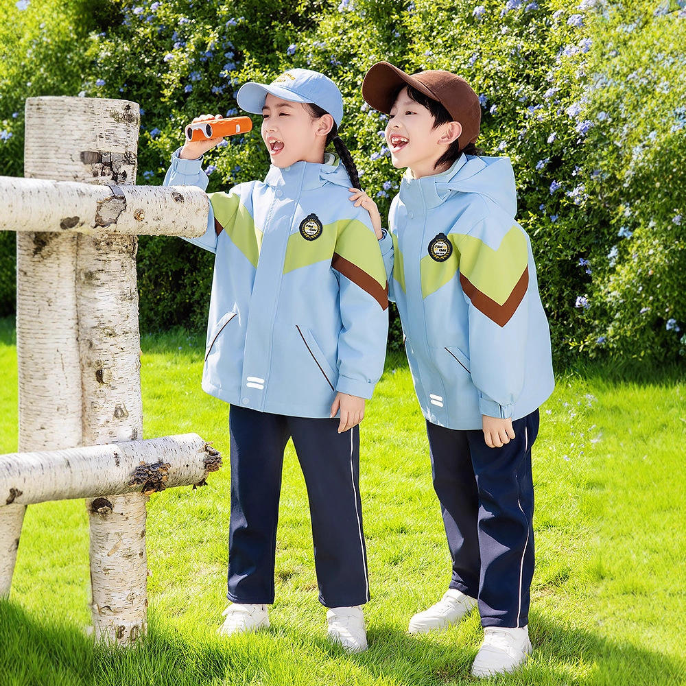 幼儿园园服毕业拍照影楼运动会套装冲锋衣五件套小学生校服班服套