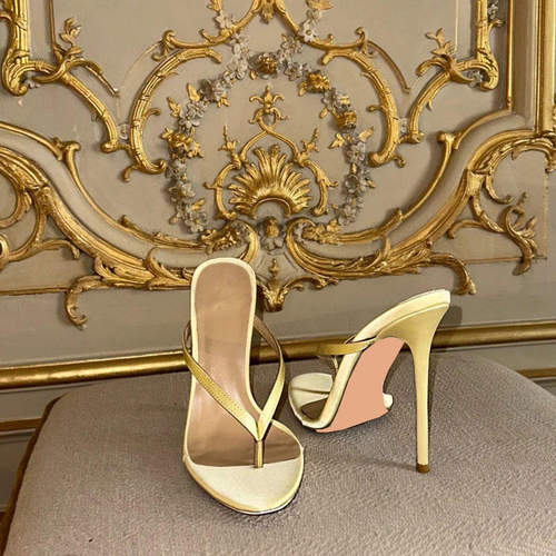 跨境欧美时装凉鞋 圆头夹趾细跟外贸女鞋women sandals shoes宴会