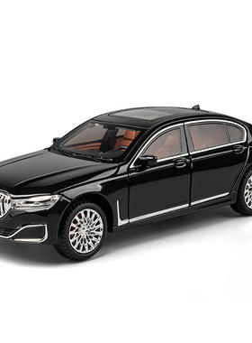 新款 1/24宝760LI合金车模 声光 儿童玩具室内精品摆件 抖音推荐