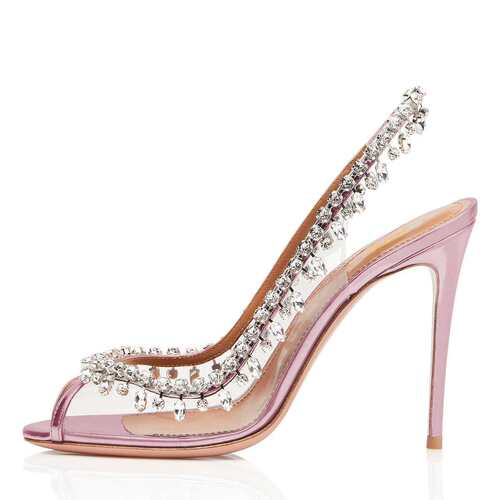 新款8CM跨境欧美时装细跟凉鞋 水钻外贸高跟鞋速卖通bridal shoes