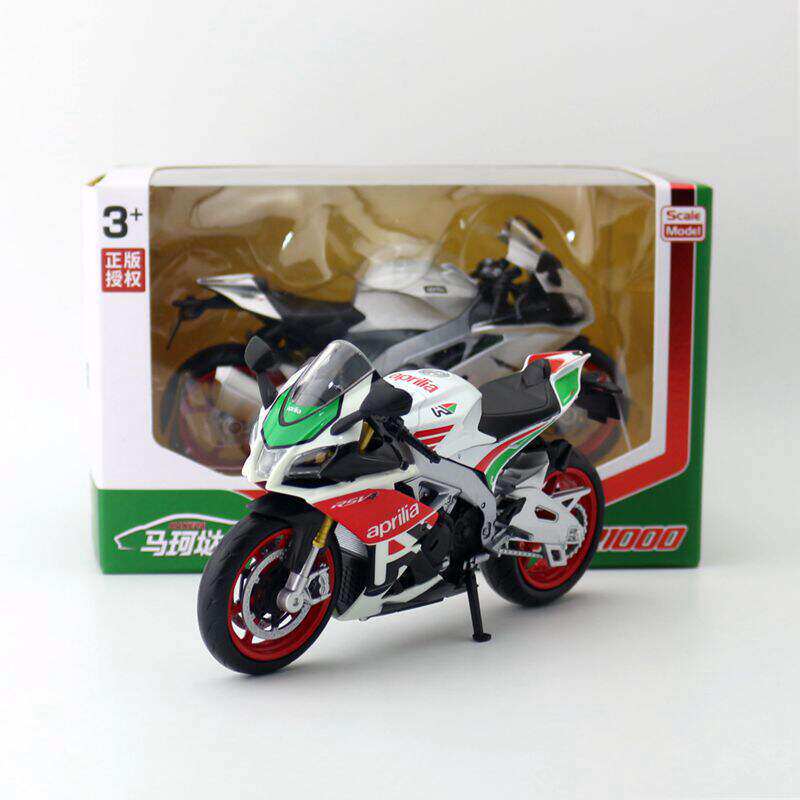 裕丰马珂垯合金模型儿童玩具摩托车1:12阿普利亚RSV4 RR1000盒装