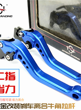 适用川崎Z1000/SX VERSYS 300X 小火神S650 牛角改装离合刹车手把