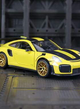 新款 仿真911 GT2 RS合金超级跑车模型汽车摆件声光玩具