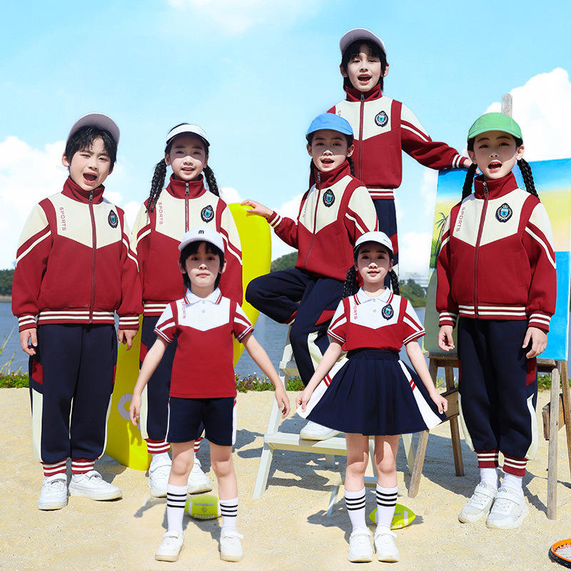 新款 小学生班服幼儿园园服春秋季两运动会三四件套冲锋衣校服
