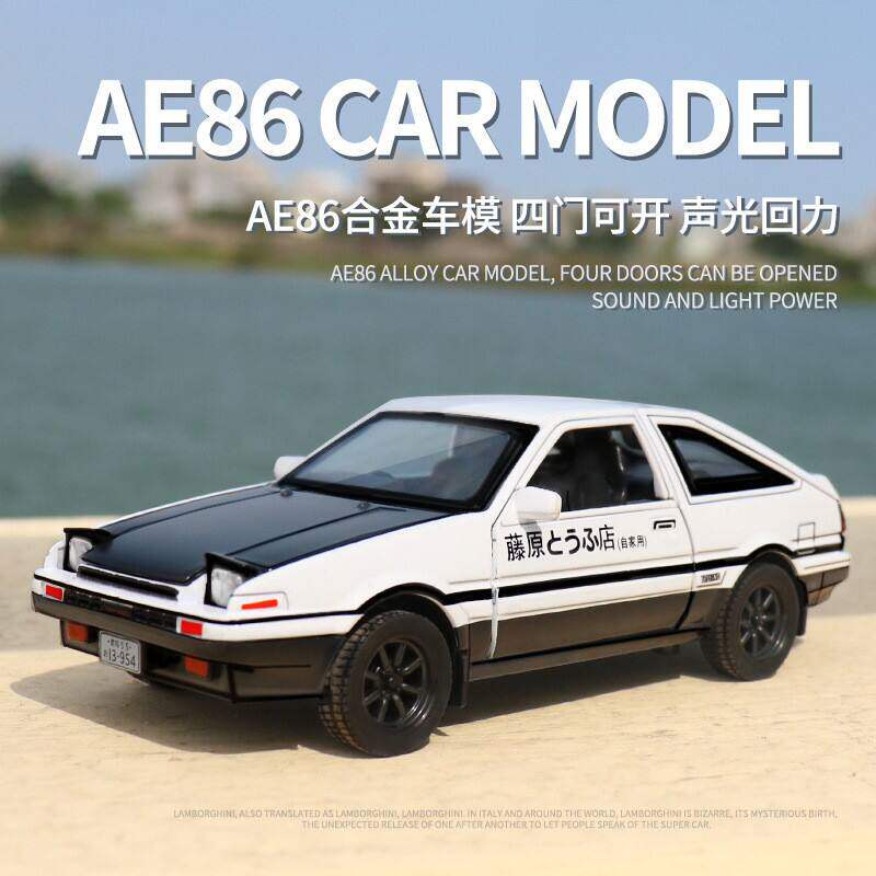 新款盒装 1:32丰田AE86头文字D合金车模型摆件儿童玩具汽车豆腐店