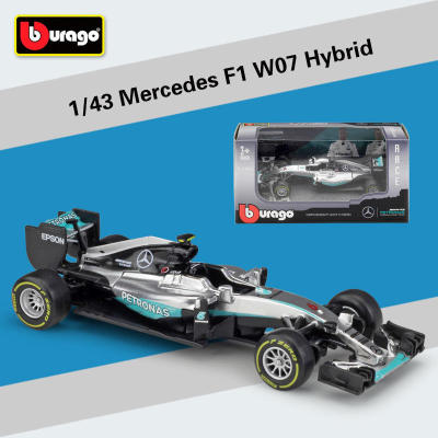 新款 1:43奔驰F12016赛季W07赛车仿真合金模型罗斯伯格汉密尔顿