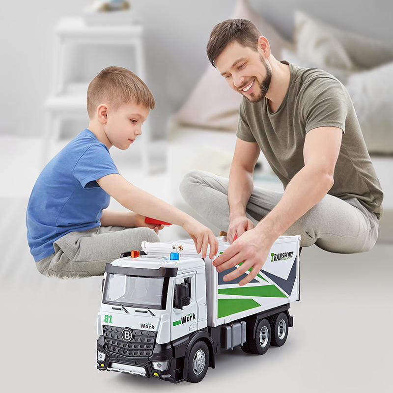 超大号男孩大卡车玩具车儿童合金工程货柜车耐摔工地集装箱礼盒装